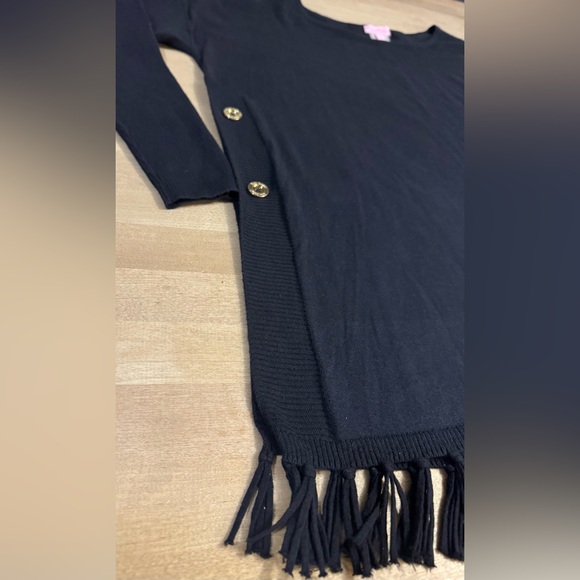 Lilly Pulitzer Ramona Fringe Black Top - Picture 3 of 8